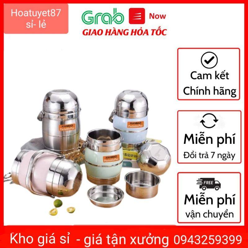 Cặp lồng giữ nhiệt nắp bát 304 cao cấp