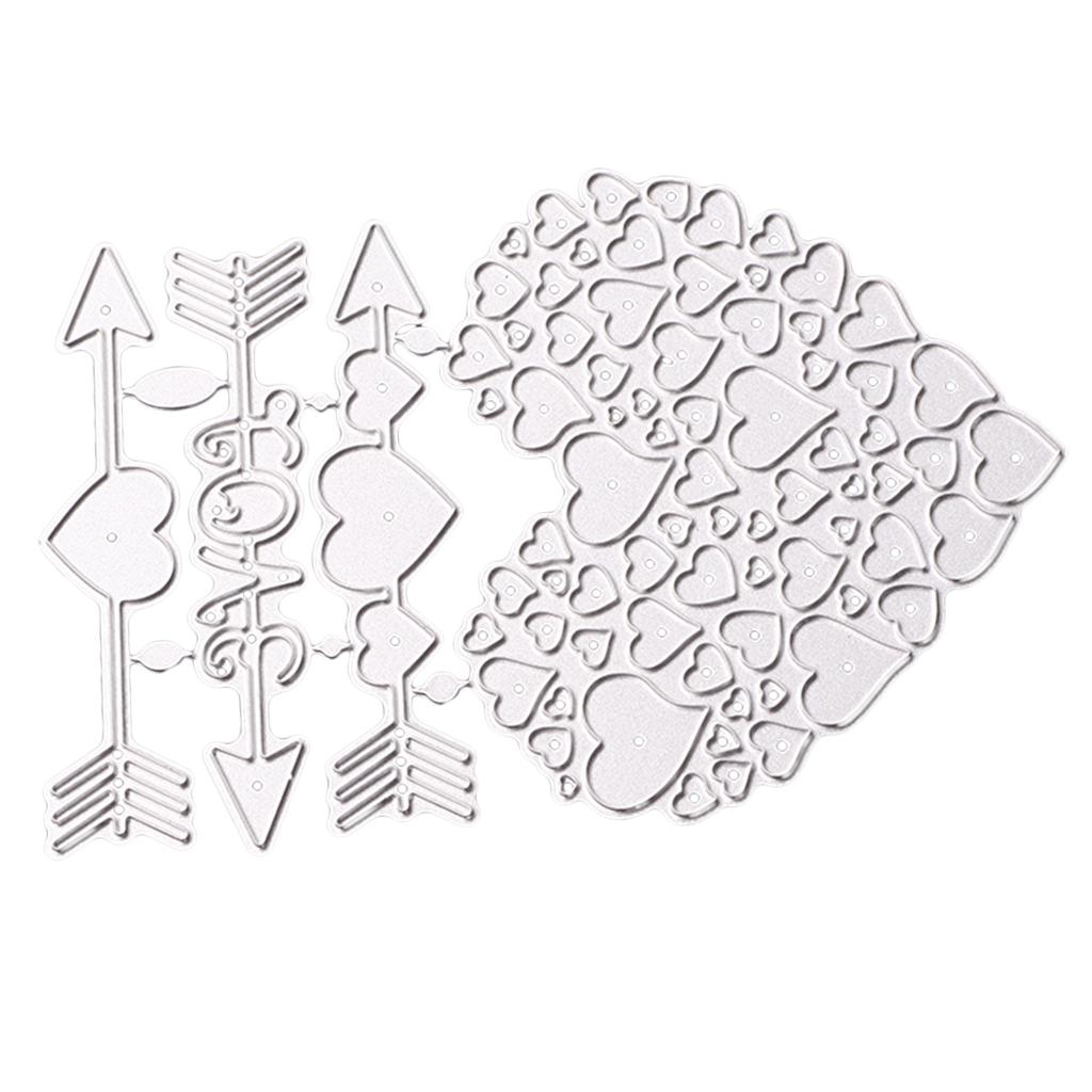 Kỷ Niệm Ngày Cưới Trái Tim Cắt Kim Loại Chết Stencil DIY Thêu Sò Nổi Dụng Cụ Tự Làm Thẻ Giấy Album Trang Trí (