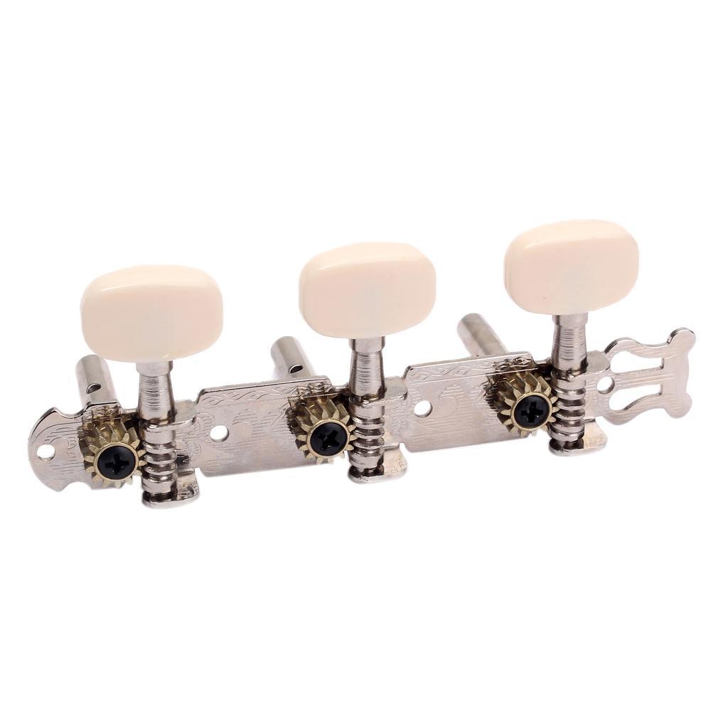 A Set Classical Guitar Tuner Tuning Keys Pegs White Machine Heads