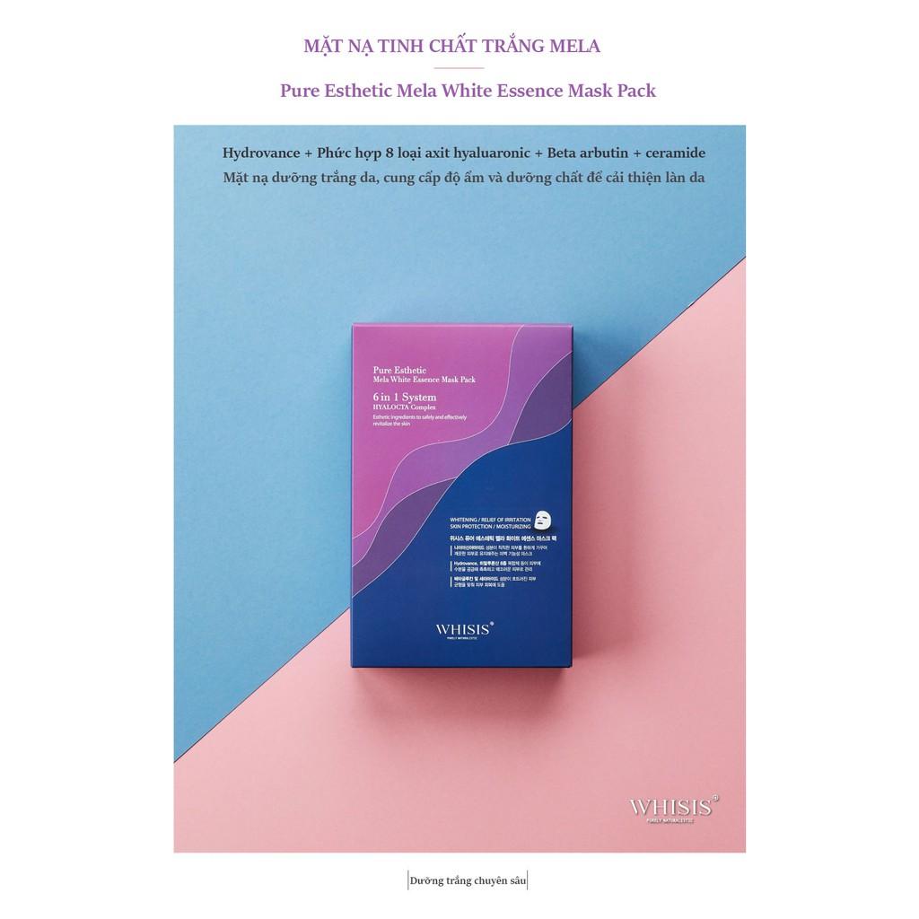 Mặt nạ dưỡng trắng da cao cấp WHISIS Pure Esthetic Mela White Essence Mask Pack