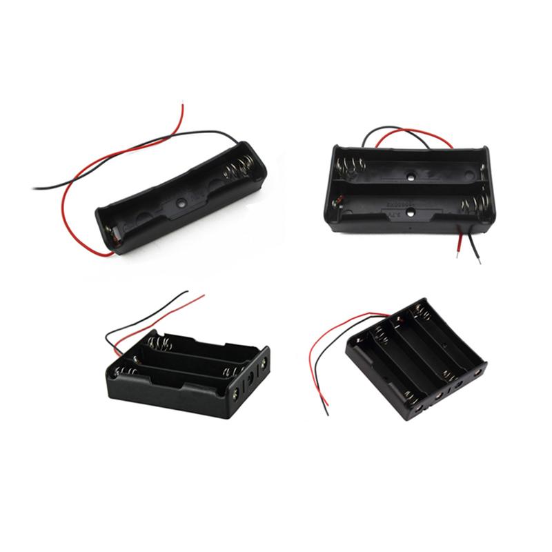 1Pc 4/3/2/1x Giá đỡ pin bằng nhựa bền 18650 4 Kích thước Hộp đựng pin 18650 di động Vỏ dây Hỗ trợ pin 3.7V Bán buôn Màu sắc: Hộp 1x 18650