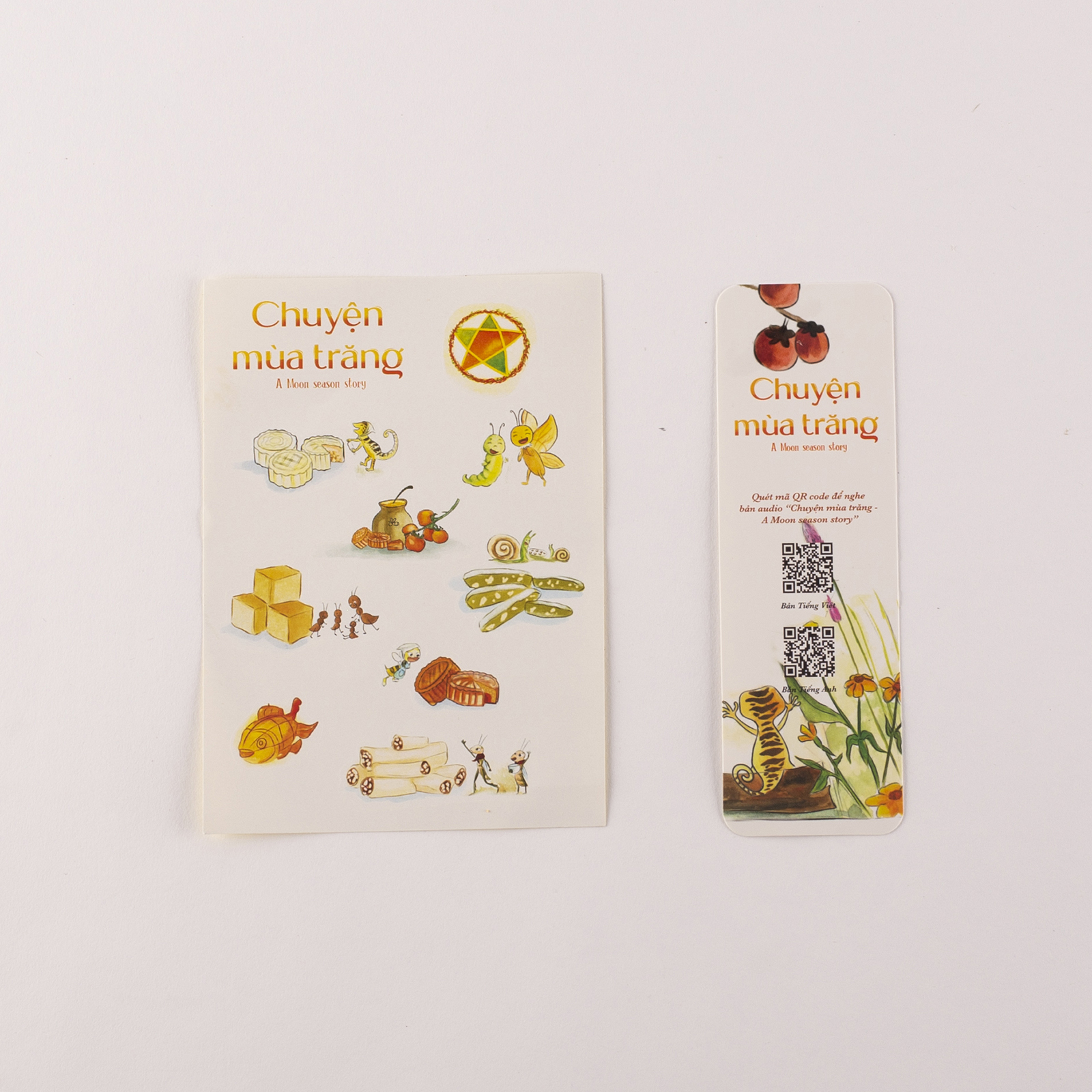 Hộp sách Kể Chuyện Trung Thu 2 cuốn Đủng Đỉnh Trăng Đi và Chuyện Mùa Trăng kèm sticker, bookmark quà cho bé 0-6 tuổi