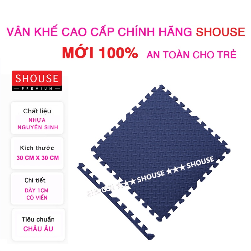 Thảm Xốp Ghép lót sàn cho bé Shouse 30x30cm Korea, vân gỗ gấp gọn xpe - X11- 60x60 (Cao cấp)