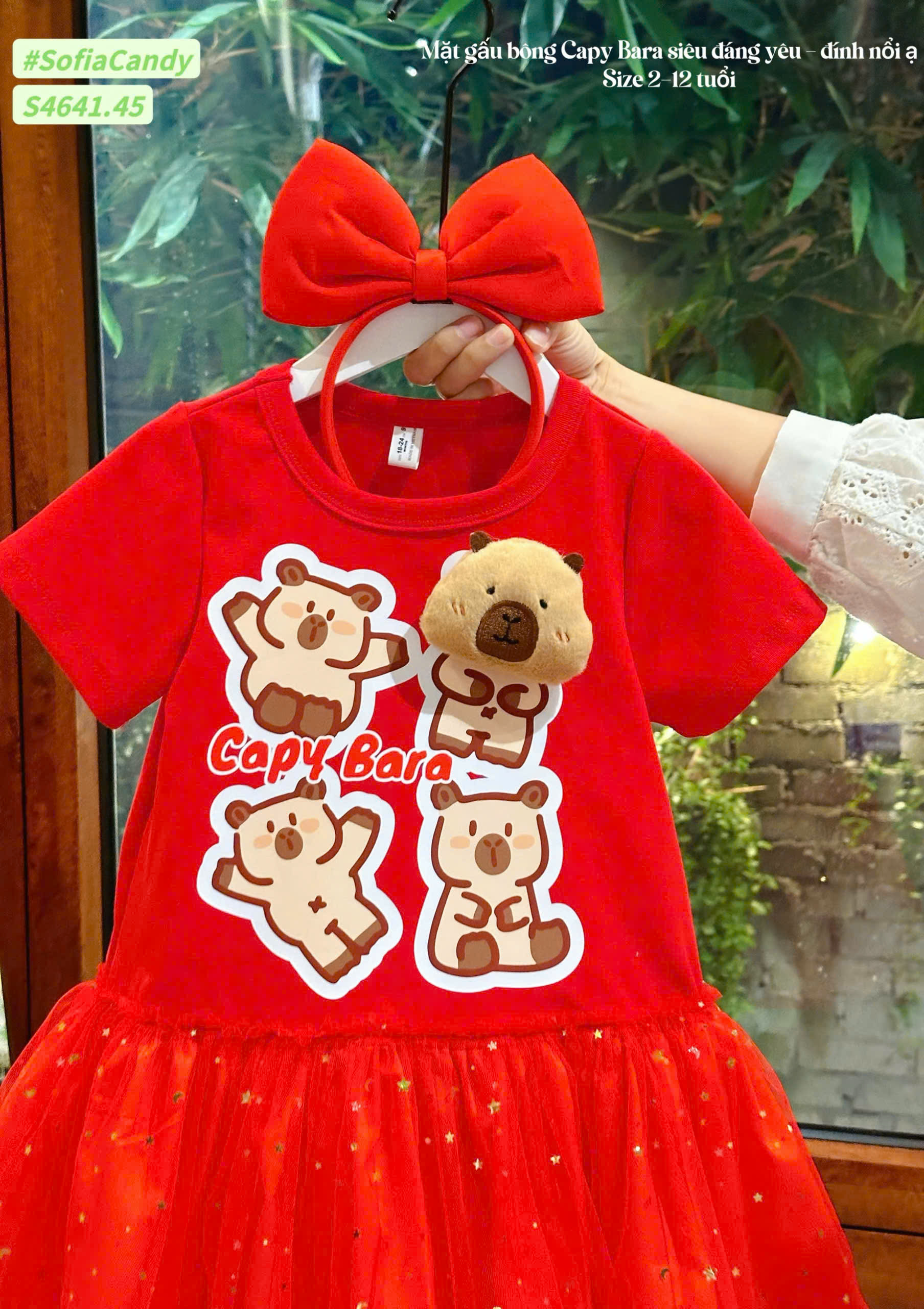 Đầm váy công chúa LABUBU cho bé gái dự tiệc lễ tết noel giáng sinh size 10-40kg hàng thiết kế cao cấp