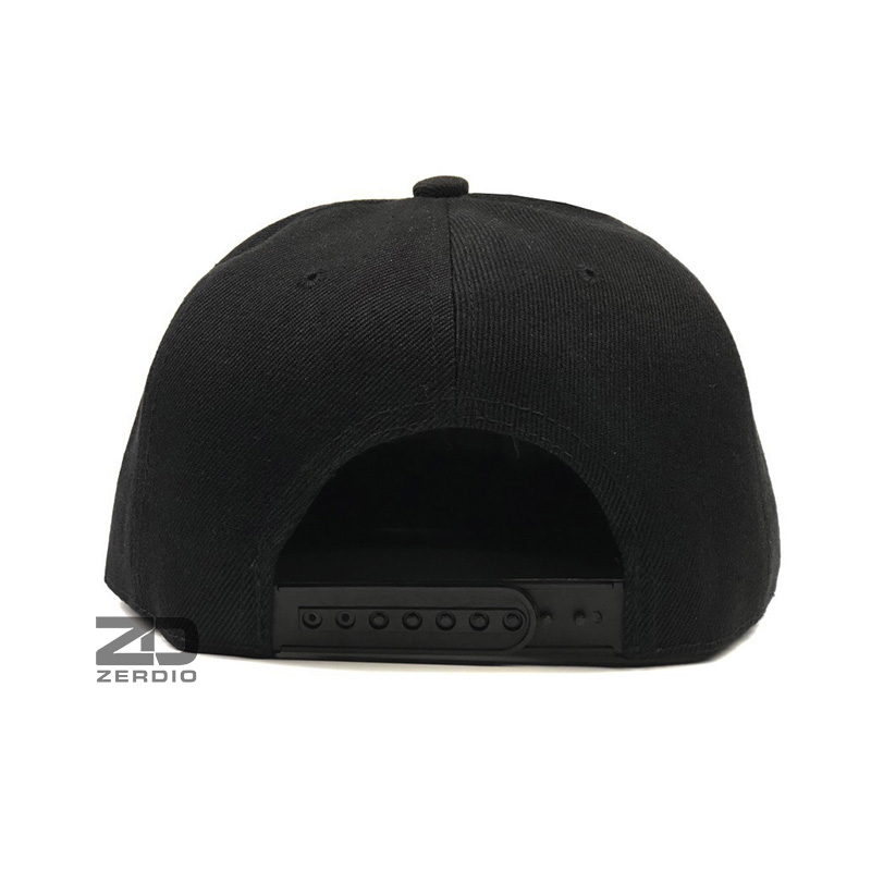 Nón snapback, Mũ hip hop Nam nữ SN51 màu đen vải kaki dày cao cấp