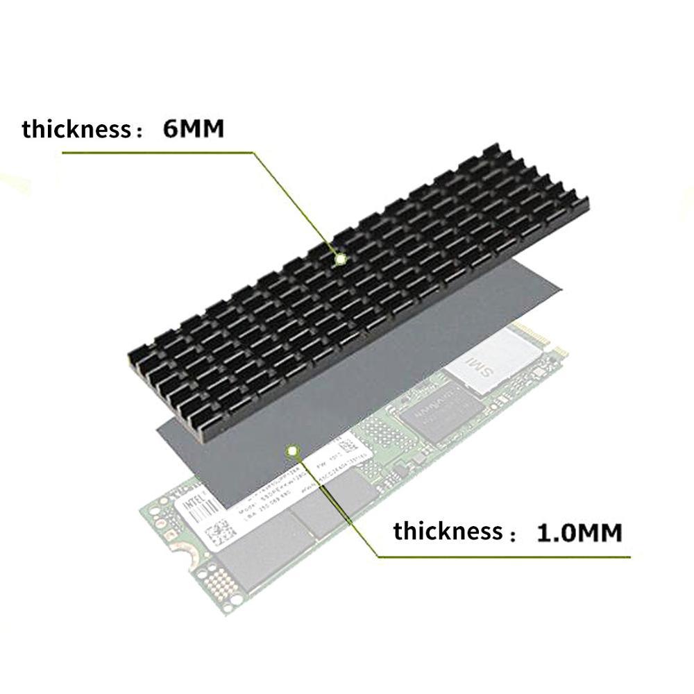 3Mm/6Mm Độ Dày Tản Nhiệt Tản Nhiệt M.2 Làm Mát Tản Nhiệt Nhiệt Nhiệt Miếng Lót Cho NVME NGFF M.2 2280 PCI-E SSD