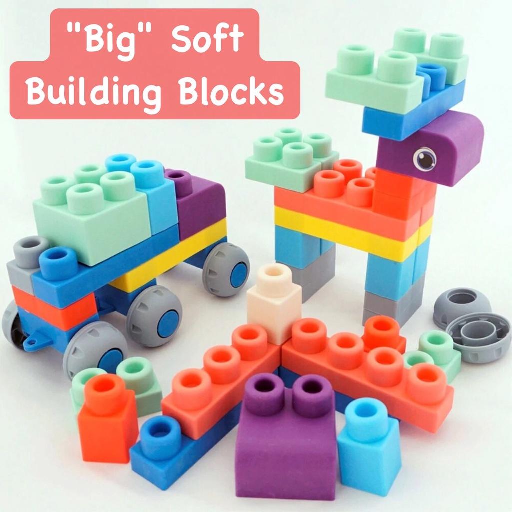 ️MỚI NHẤT 2022️ĐỒ CHƠI LẮP GHÉP NHỰA DẺO SOFT BUILDING BLOCKS CAO CẤP 54 CHI TIẾT KÍCH THƯỚC SIÊU TO GIÚP PHÁT TRIỂN TƯ DUY CHO BÉ