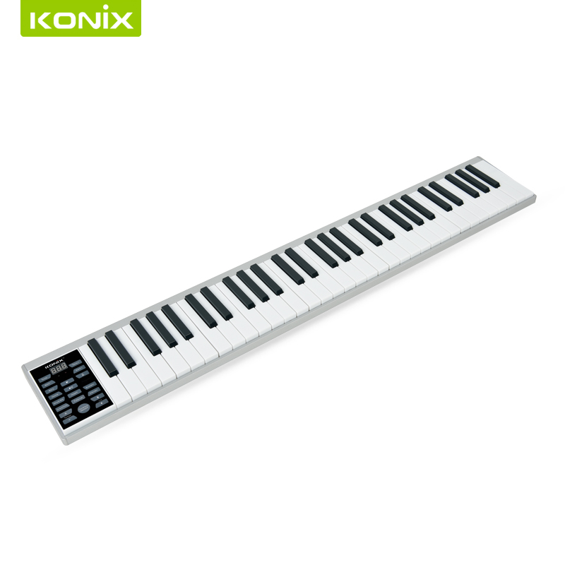 Đàn Piano Điện PZ61 Konix 61 phím cảm ứng lực Flexible PZ-61 - Midi Keyboard Controllers (Bàn Phím Bảng Pin sạc 1100mAh - Kèm Phần mềm, Hướng dẫn Tiếng Việt, Bao đựng, Pick)