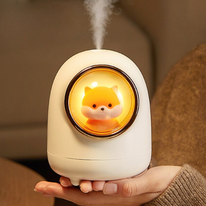 Máy PHUN SƯƠNG tạo ẩm tích hợp ĐÈN NGỦ không dây SPEVI, Pin sạc USB 1200MAH dùng cho Ôtô, decor phòng ngủ, làm việc, trang trí, style dễ thương, hiện đại - Hàng Chính Hãng