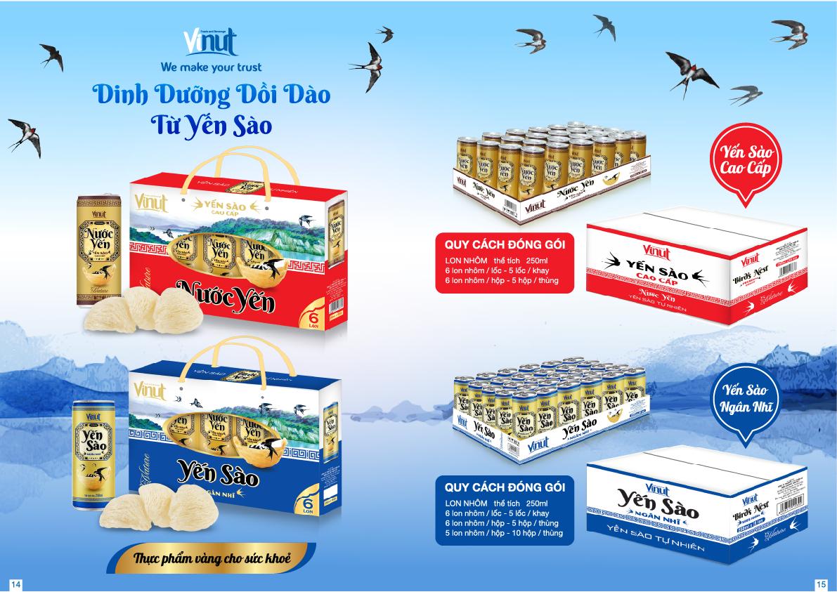 Hình ảnh Khay 30 Lon Nước Yến Cao Cấp Vinut 250ml