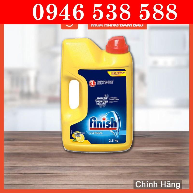 Combo rửa bát Finish Bột 2.5kg, Muối 1.2kg, Nước làm bóng 400ml