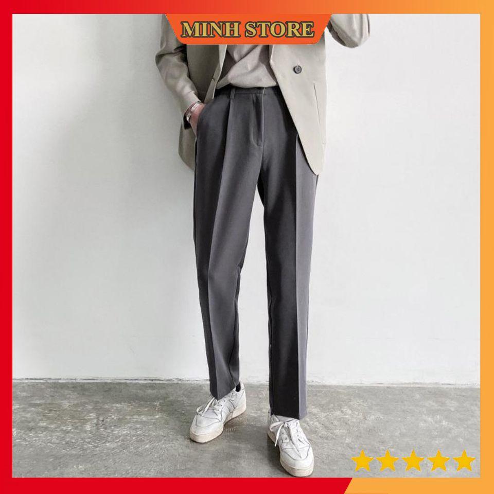 Quần tây nam dáng Baggy ống suông vải Hàn cao cấp, quần âu nam co giãn thời trang AU01 - MS66