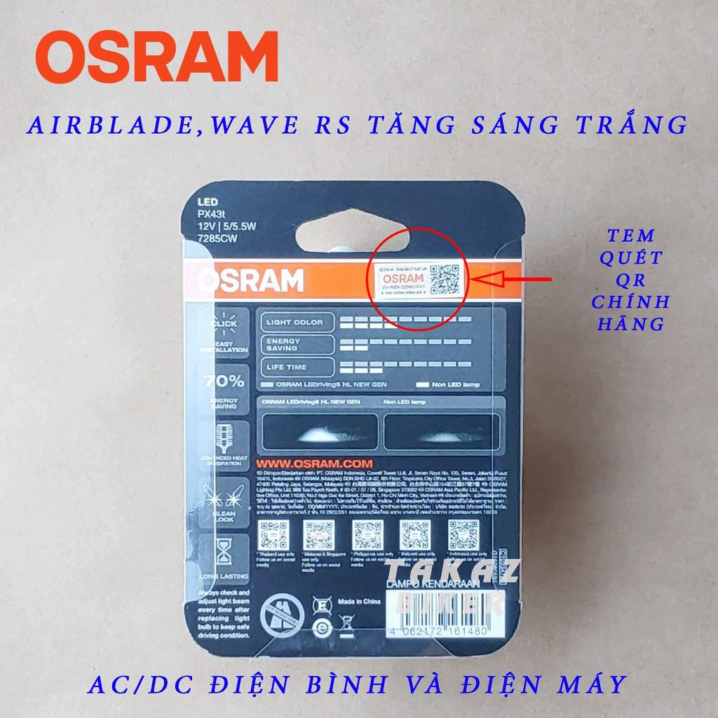 Bóng đèn LED OSRAM HS1 Moto NK400, Air Blade, Wave RS... Màu Bóng Trắng Hoặc Màu Vàng Phá Sương (chọn theo thuộc tính)