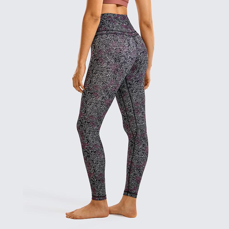 Phụ nữ quần legging cảm giác trần trụi Tôi cao eo yoga quần tập luyện quần legging-25 inch 2023 MỚI PENK Color: Pale yellow 91 Size: XX-Small
