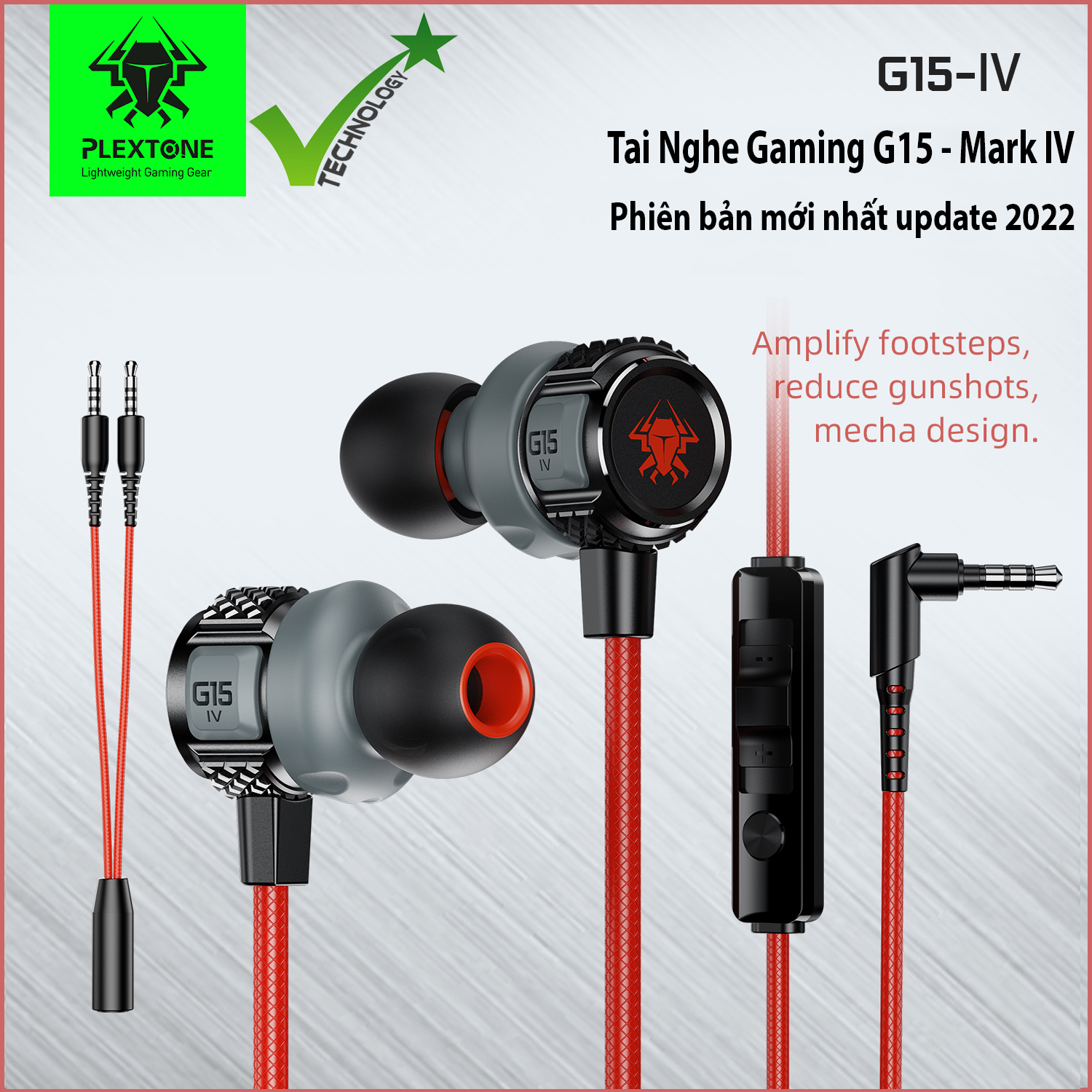 Tai nghe chuyên game dành cho game thủ Plextone G15 - Có Mic - Hàng Chính Hãng