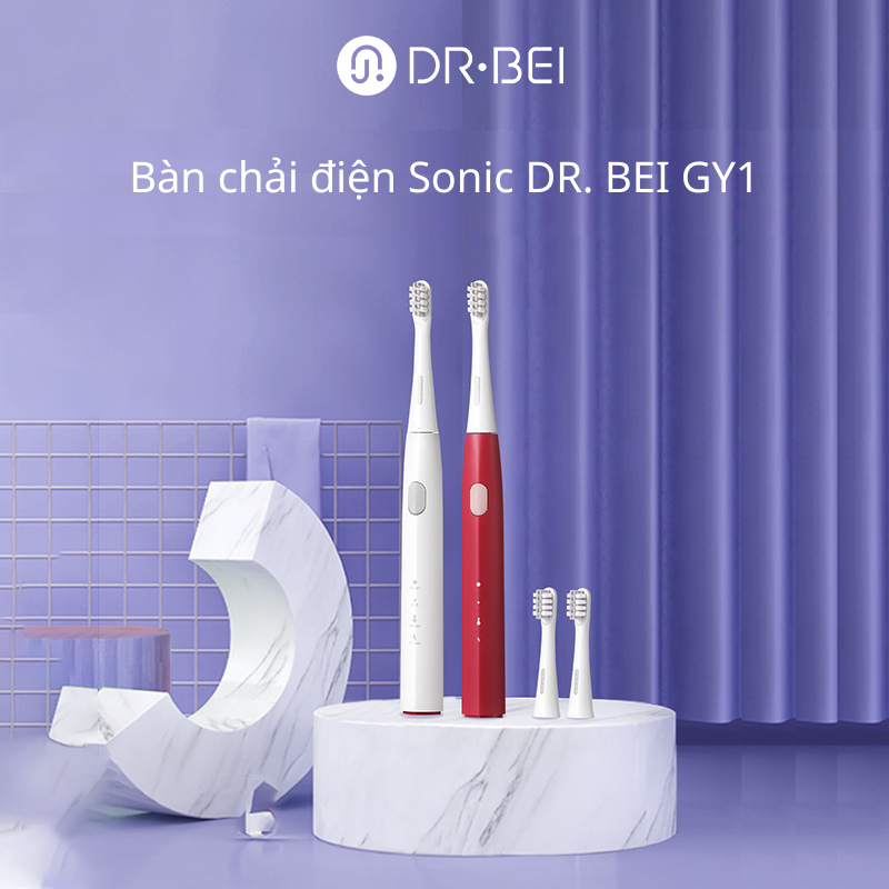 Bàn Chải Điện DR. BEI GY1 làm sạch làm trắng răng rung sonic 3 chế độ