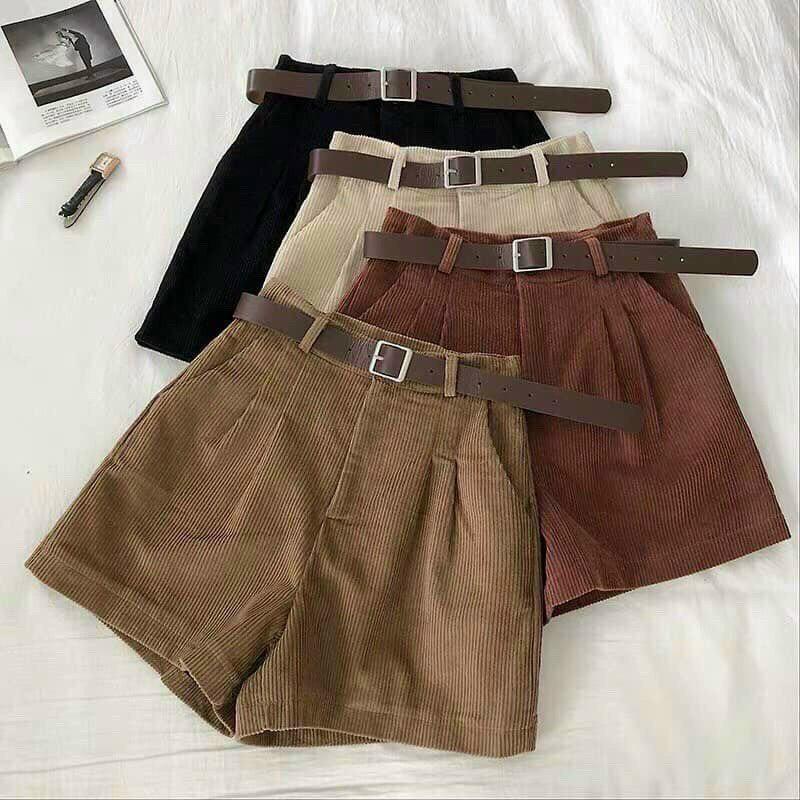 Quần Short Lưng Cao Vải Nhung Thời Trang Cá Tính Cho Nữ Tep Fashion QSHORT-NHUNG01