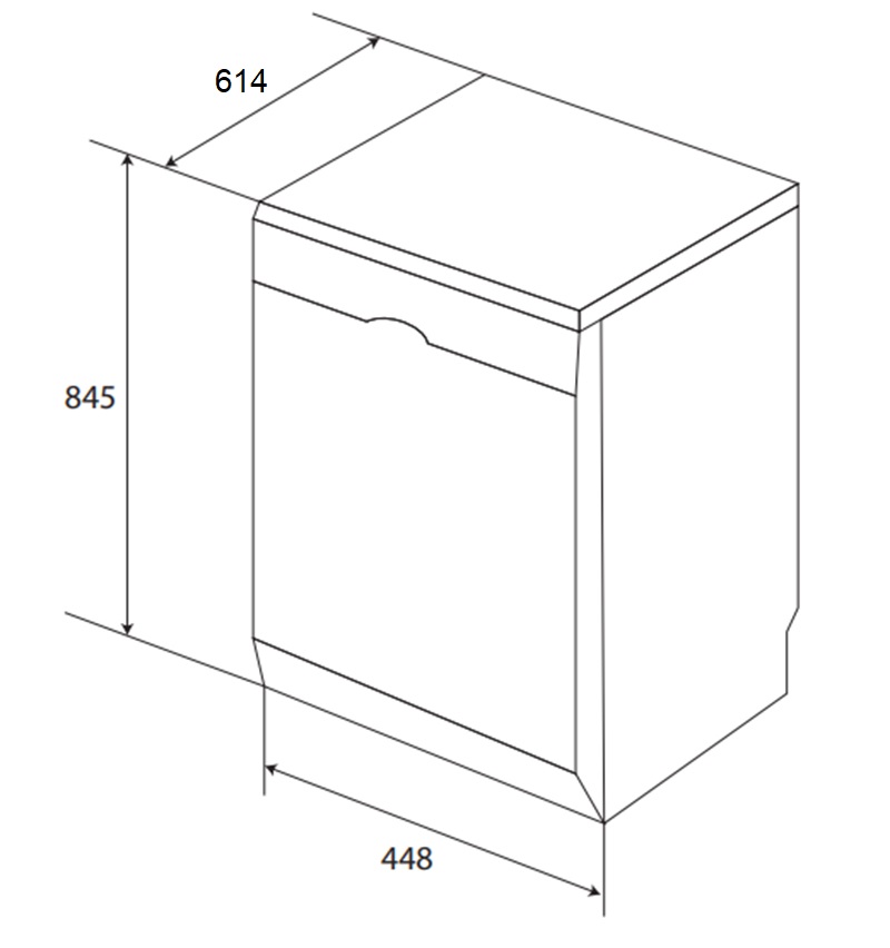 Máy Rửa Chén KAFF KF-W45A1A401J - INOX 9 Bộ - Hàng Chính Hãng