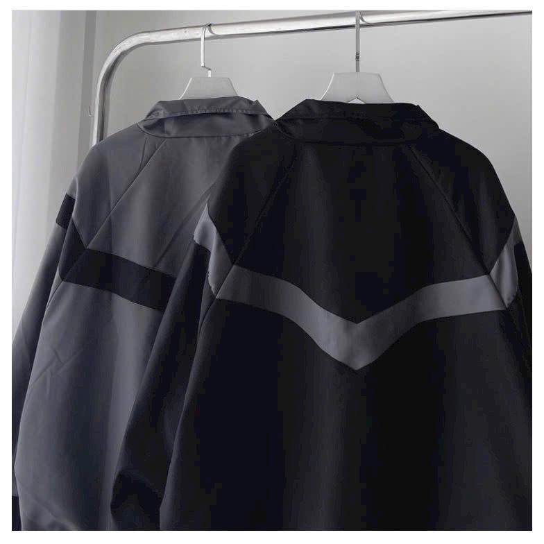 Áo khoác dù phối màu form rộng, Unisex Nam Nữ - 2 lớp Form rộng đủ size