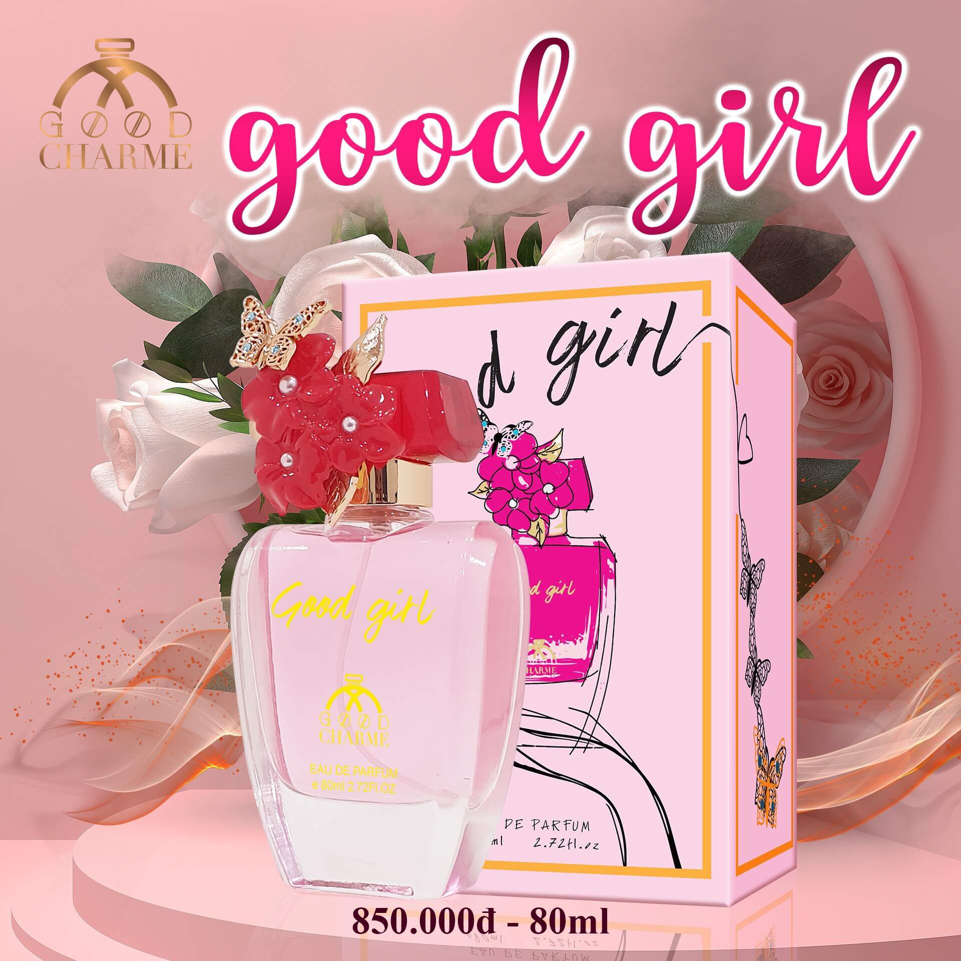 Nước Hoa Nữ Cao Cấp GOOD CHARME GOOD GIRL 80ml Lưu Hương Lâu Gợi Cảm, Lôi Cuốn_Nước Hoa Chính Hãng