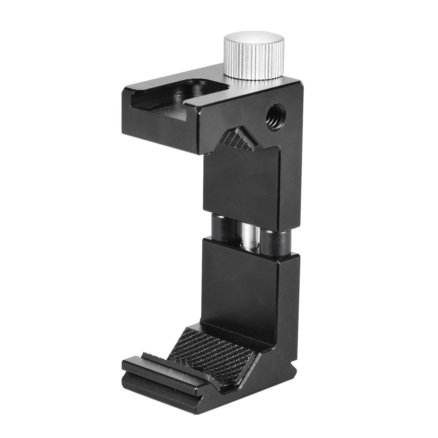 Phone Tripod Mount Clamp Universal Phone Holder Clip With 1/4 Inch Screw Hole for Selfie Vlogging