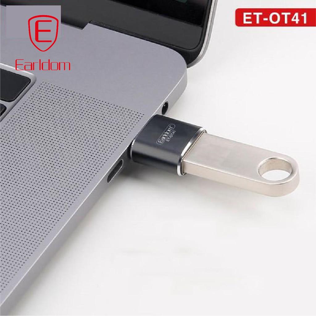 Jack chuyển đổi  Earldom OT-41 từ cổng Type-C sang cổng USB - Hàng chính hãng