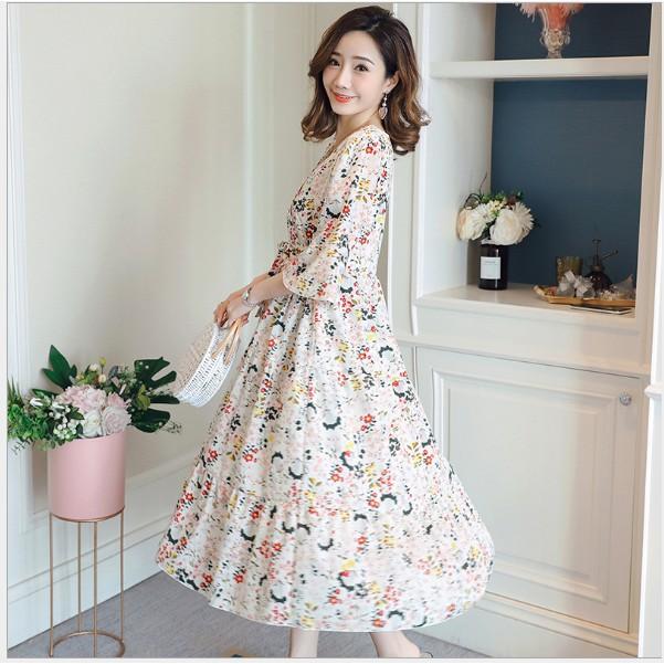 ĐẦM BẦU , VÁY BẦU CÔNG SỞ IN HOA