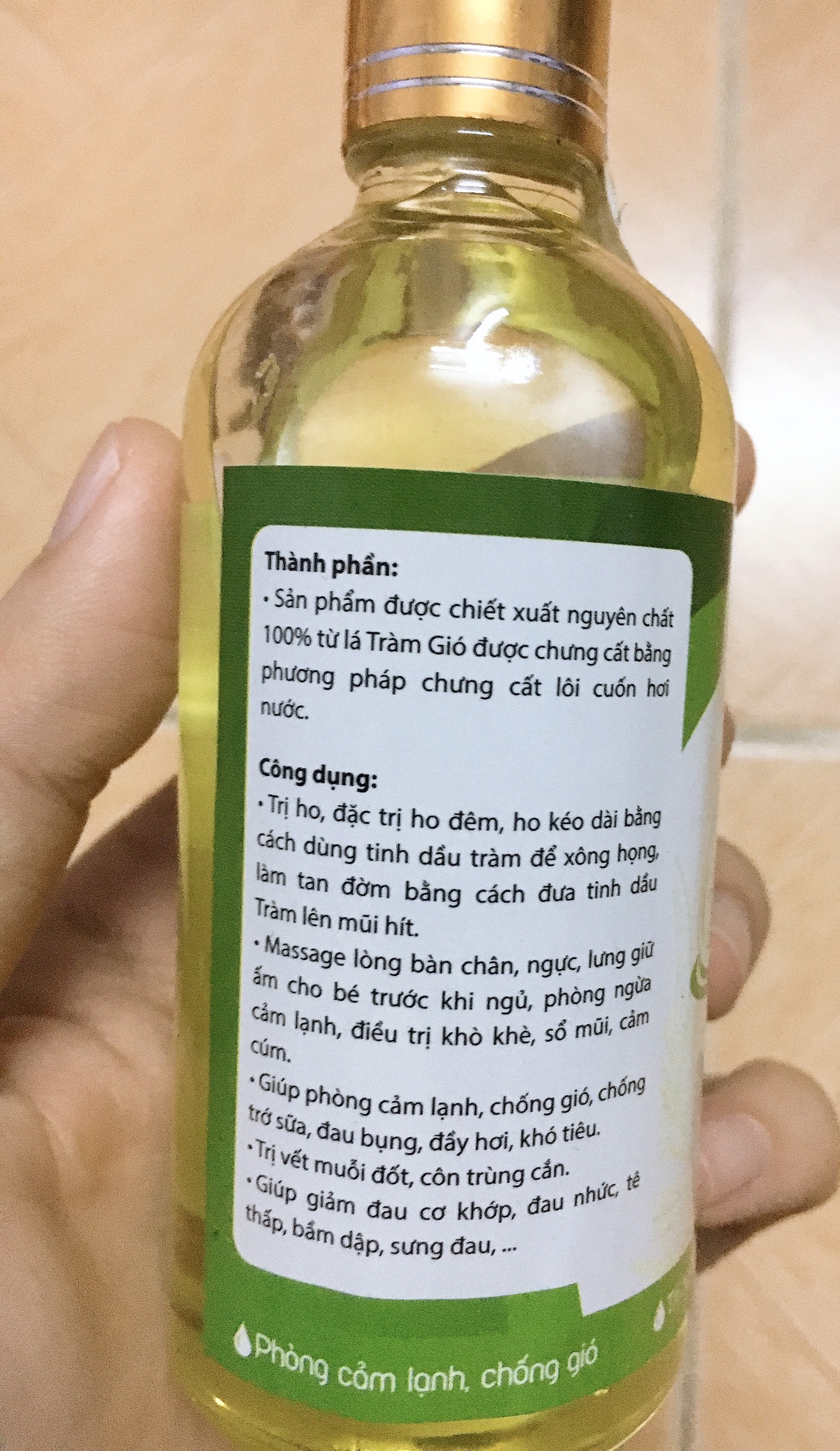 Tinh dầu tràm bé yêu nguyên chất 100ml giữ ấm, phòng ngừa cảm lạnh, xông phòng hiệu quả