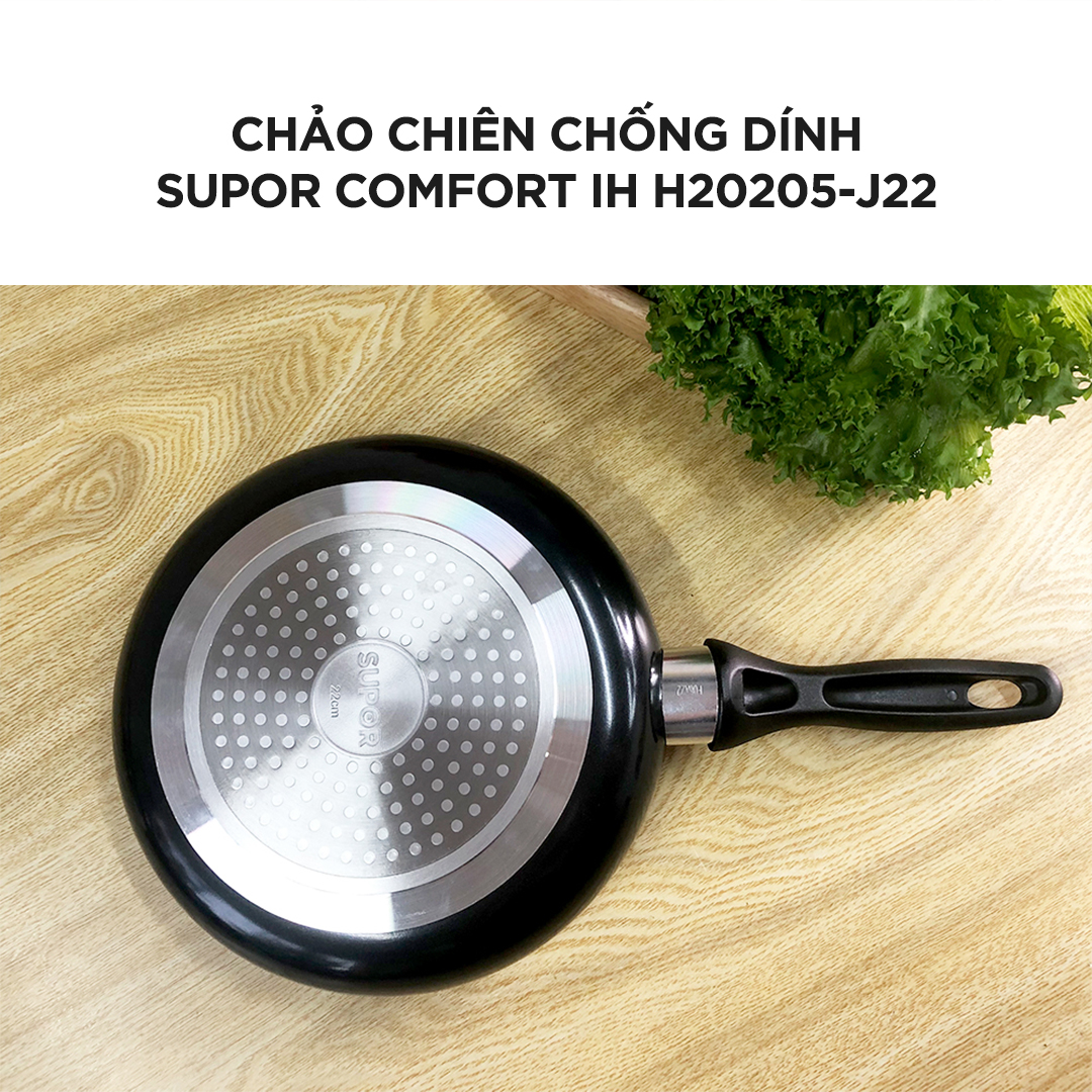 Chảo chiên Supor Comfort IH size 22cm, 30cm H20205-J22 H20205-J30