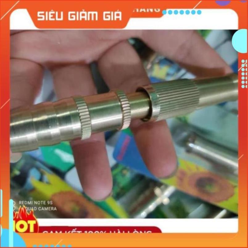 Đầu vòi xịt tăng áp mini Đầu vòi tăng áp đa năng bằng đồng tưới cây rửa xe cực mạnh 206587 tặng đai