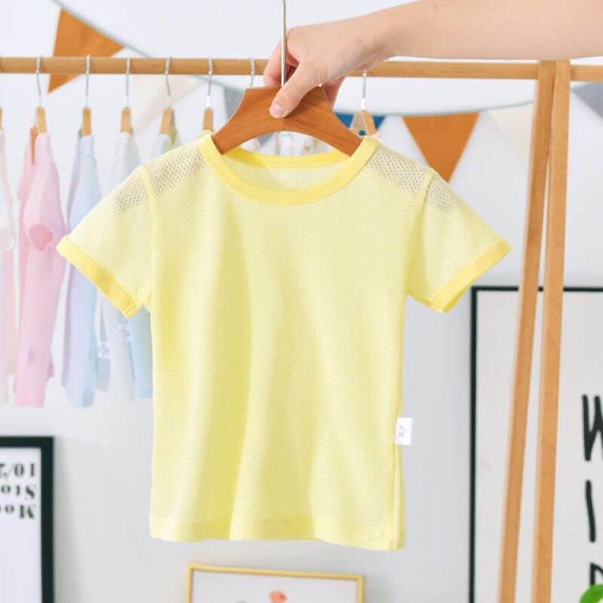 Áo cotton lưới cho bé trai từ 10 đến 20kg cực mát, bán theo set 3 chiếc