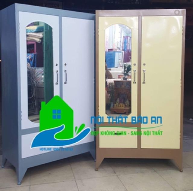 Tủ sắt quần áo ngang 0.9m cao 1m8 02