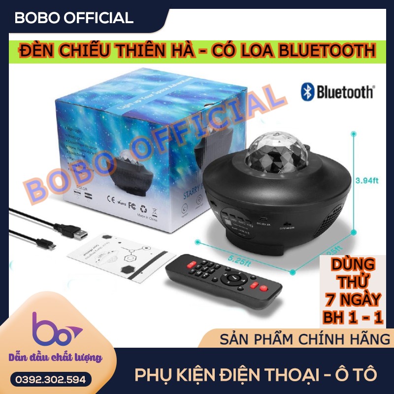 [ ĐÈN LOA BLUETOOTH ] Đèn chiếu sao thiên hà BOBOCI - Đèn LED máy chiếu laser đèn âm nhạc chiếu nhiều màu - BH 1 ĐỔI 1