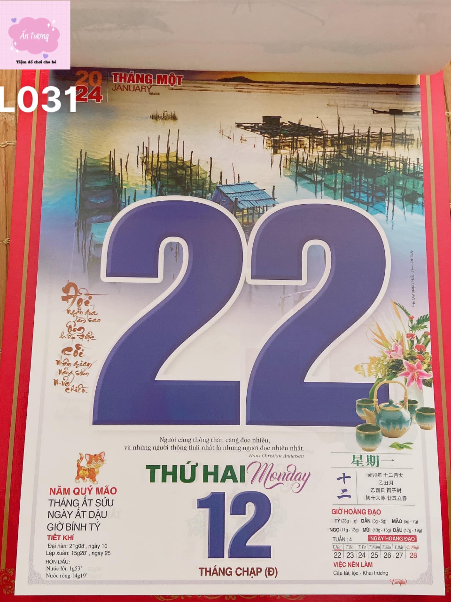 Bộ lịch Giáp Thìn 2024 - Lịch Bloc Cực Đại - chủ đề " Phong Cảnh Việt Nam" - L031