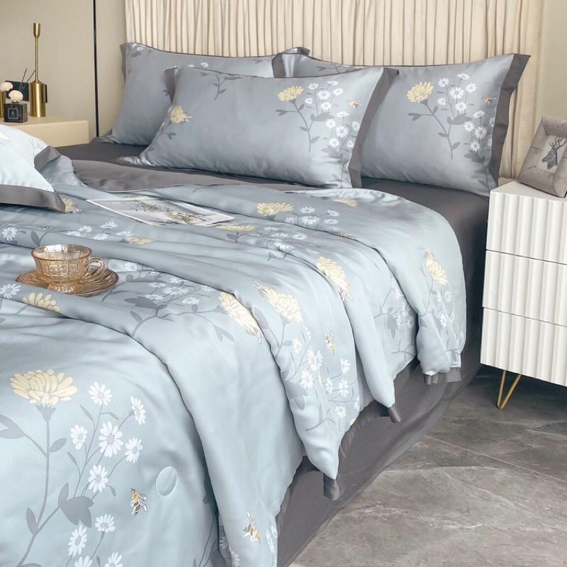 Bộ ga gối chăn trần tencel 40s 4 món