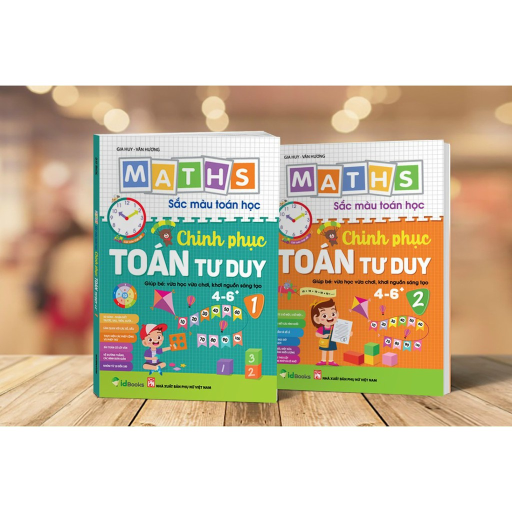 Combo Maths – Sắc màu Toán học: CHINH PHỤC TOÁN TƯ DUY (level 1+ level 2)