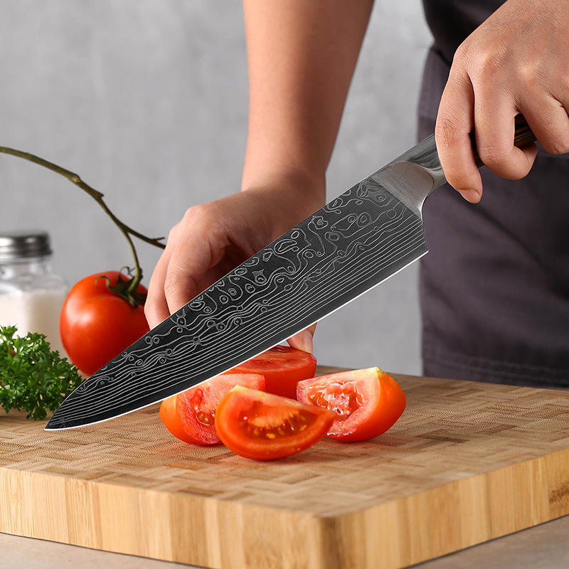 DAO - BỘ 3 DAO BẾP NHẬT BẢN THÉP DAMASCUS BDT2 vns