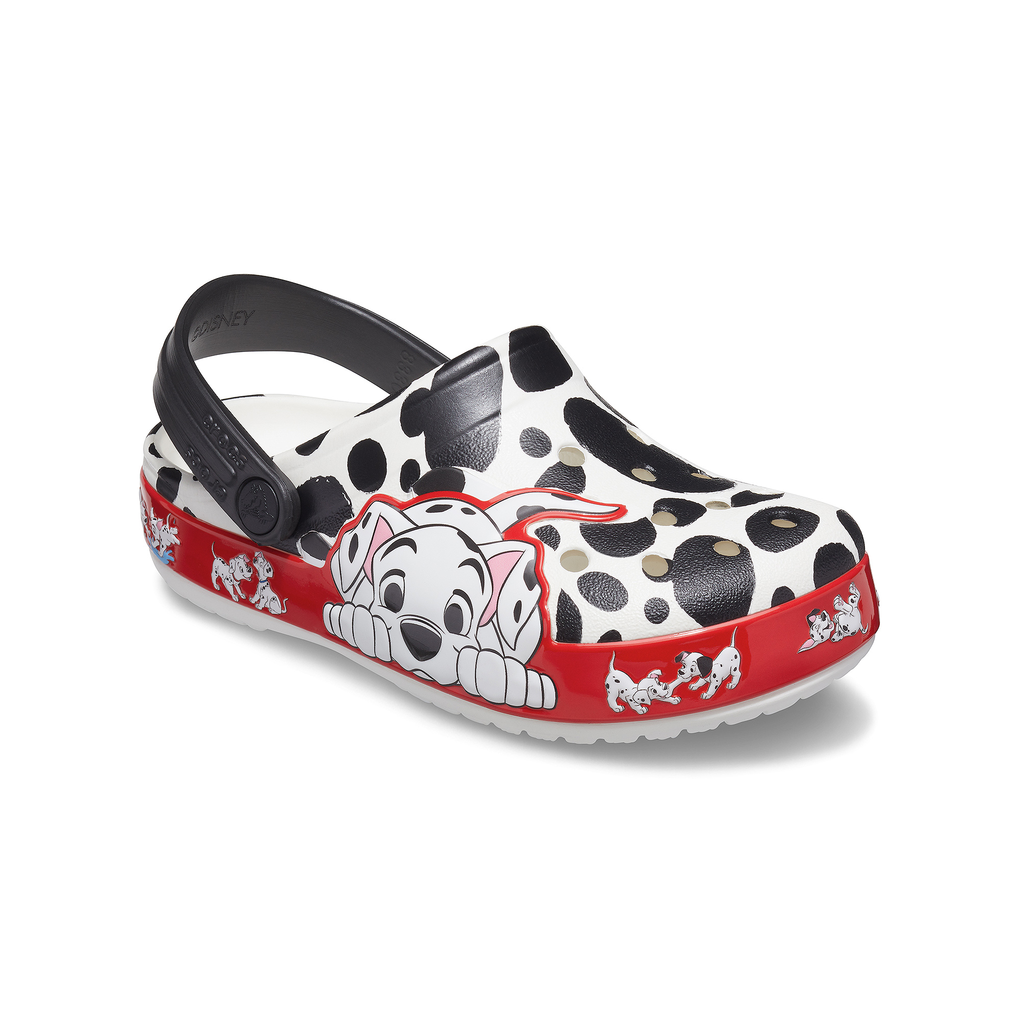 Giày lười clog trẻ em Crocs DISNEY Funlab Clog K 101 Dalmatians White - 207193-100