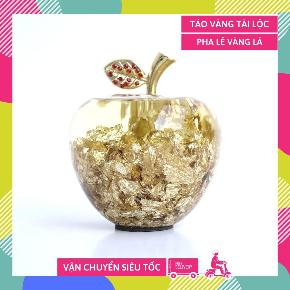 Quả táo vàng lá thần tài giàu có tài lộc - Cao 10cm