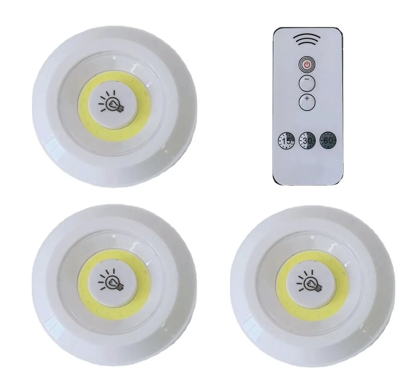 Combo 3 Đèn Led Dán Tường Hẹn Giờ Có Remote Điều Khiển