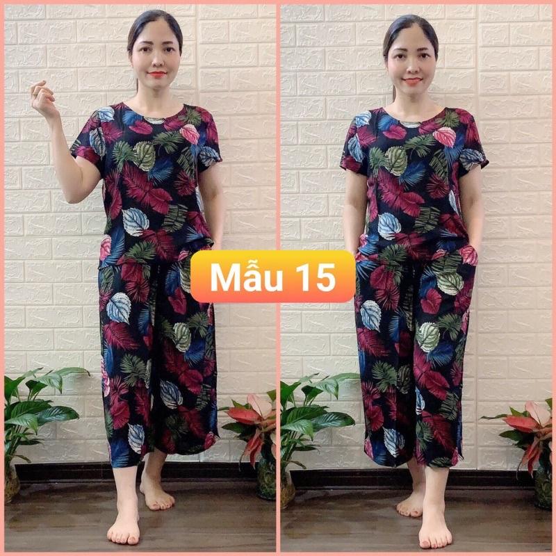Bộ lanh lửng trung niên, đồ bộ tole cho mẹchất vải dầy, mền mịn,mặc mát thấm hút mồ hôisize 48-70kg