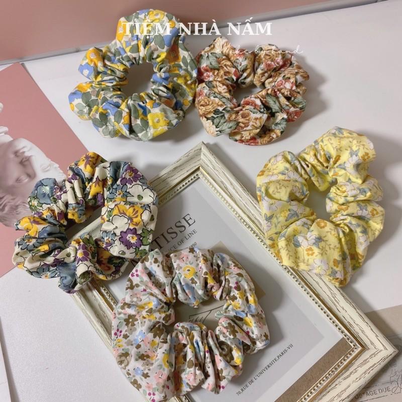 CỘT TÓC SCRUNCHIES VẢI HOA HOT NHẤT MÙA HÈ -