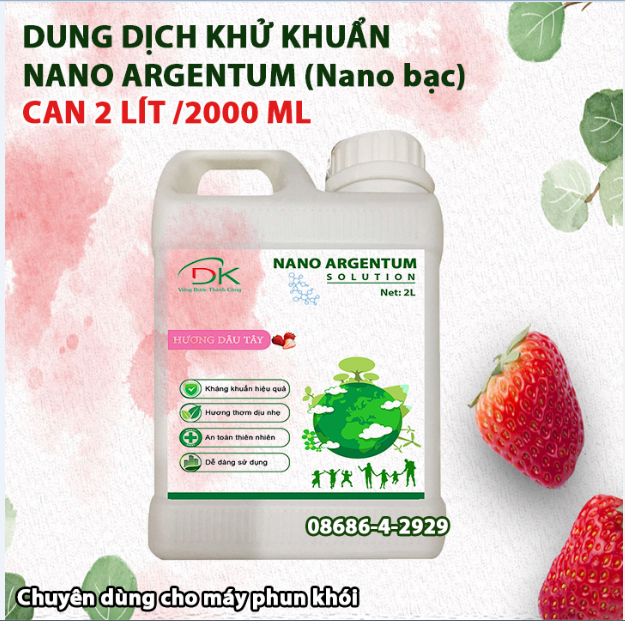 Dung dịch khử khuẩn nano bạc argentum chuyên dùng cho máy phun khói, khử mùi ẩm mốc, virut,,,,