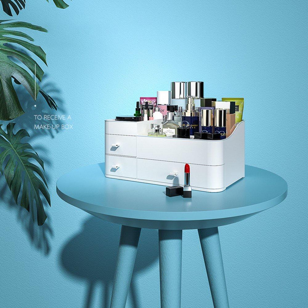Kệ đựng mỹ phẩm khay để đồ trang điểm mỹ phẩm makeup đa năng bằng nhựa 2 tầng nhiều ô để bàn