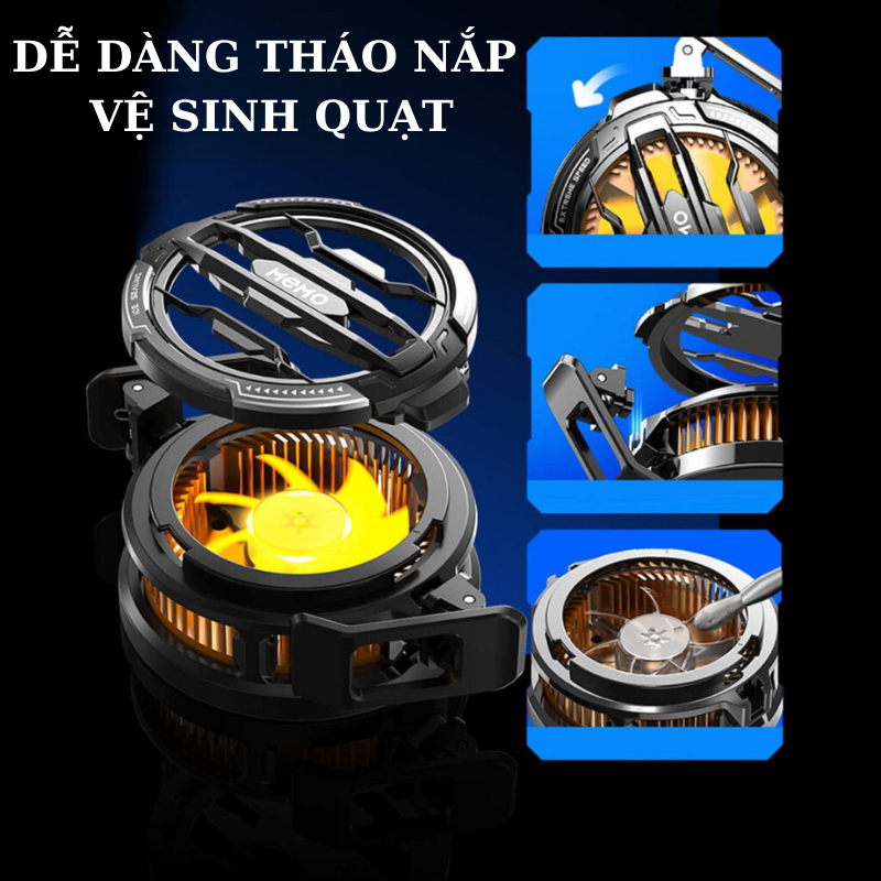Quạt Tản Nhiệt Điện Thoại Sò Lạnh MEMO CX07 Hàng Nhập Khẩu - Thế Hệ Mới Nhất, Hỗ Trợ Làm Mát Khi Chơi Game, Livestream