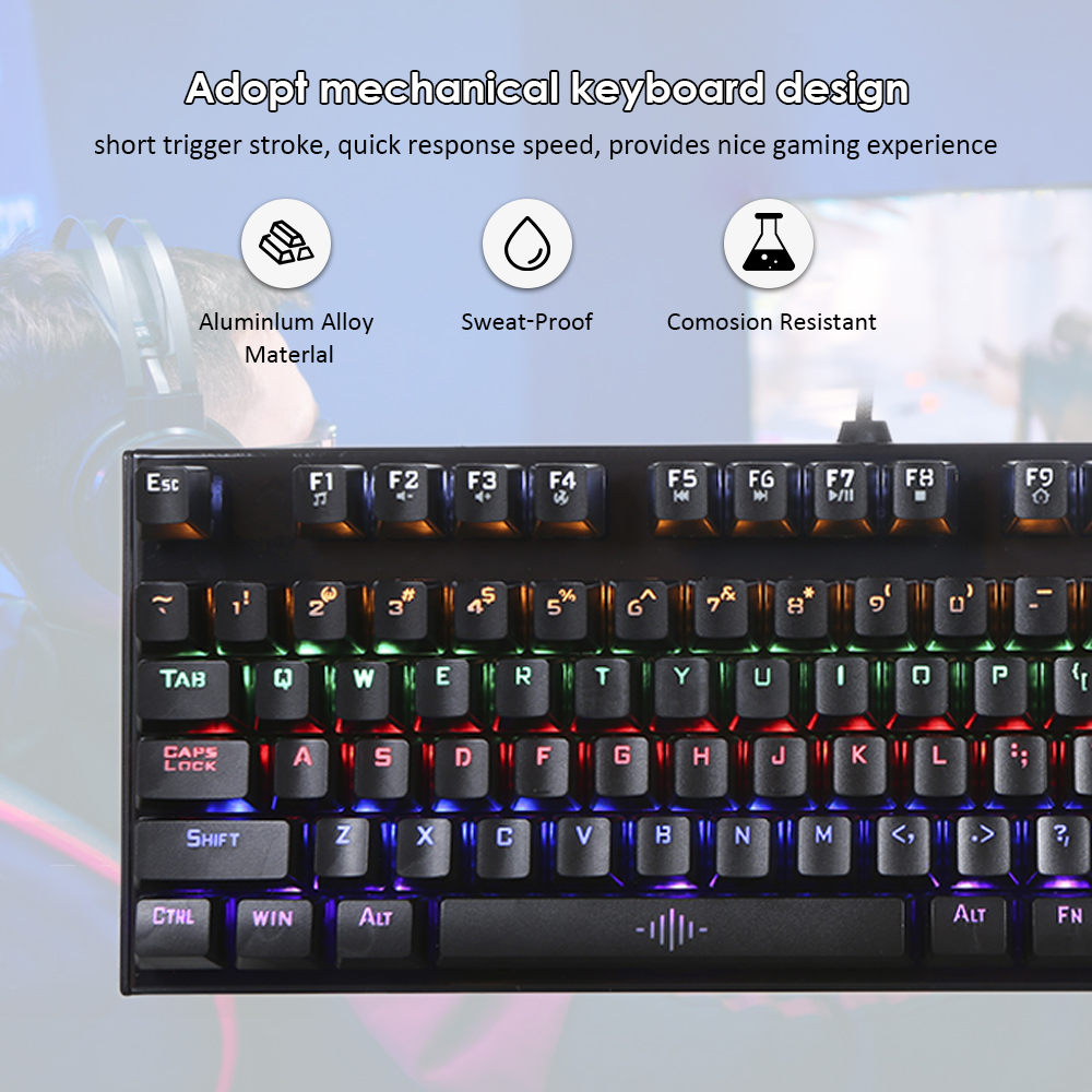 87 Phím Bàn phím chơi game được hỗ trợ bởi USB Hoạt động ở 3 cấp độ Có thể điều chỉnh độ sáng