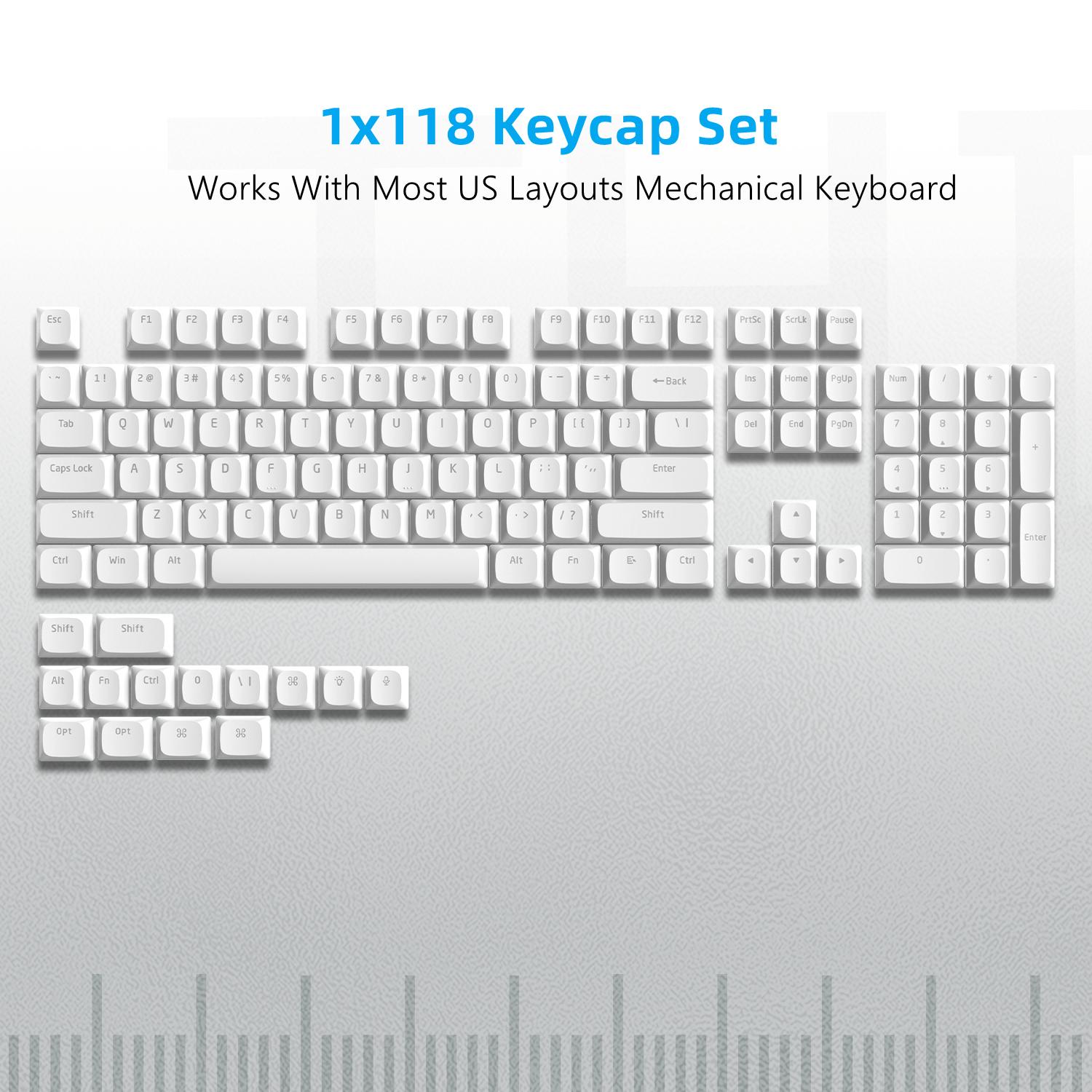 144/137 Key Cấu hình thấp Blue PBT Keycap Horizon Keycap cho Cherry Gateron MX Game Cơ khí Bàn phím