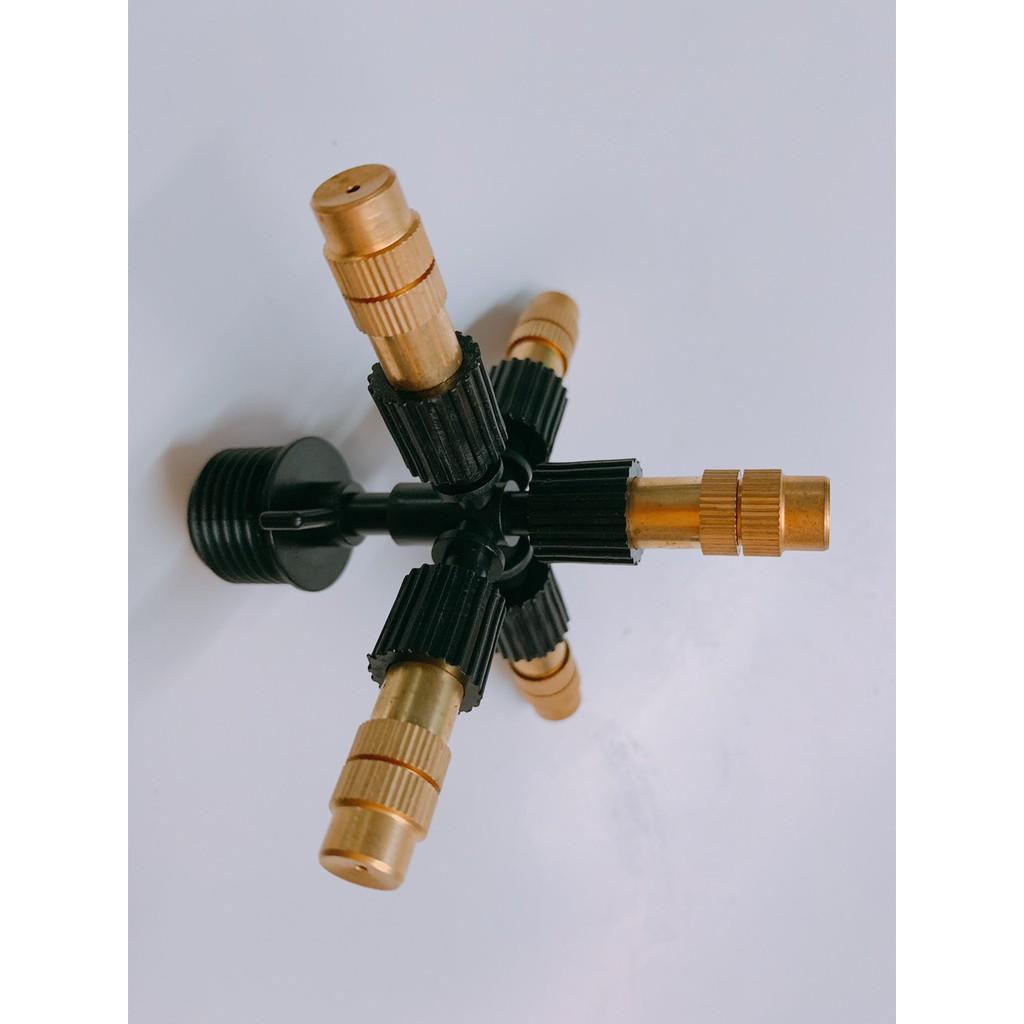 Bộ Béc Phun Sương 5 Cửa Đầu Đồng LOẠI 1 cao cấp