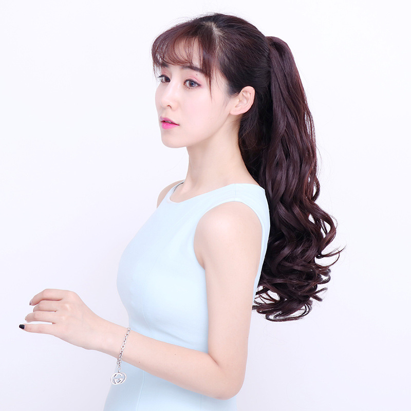 Tóc giả kẹp ngoạm xoăn dài N158 FREESHIP ngoạm tóc giả, tóc giả ngoạm xoăn, quặm tóc giả nữ