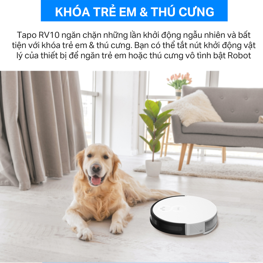 Robot Hút Bụi Và Lau Nhà TP-Link Tapo RV10 - Hàng Chính Hãng